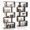 Costway 5-Tier Bookshelf Geometric S-Shaped Bookcase Room Divider Storage Display Shelf